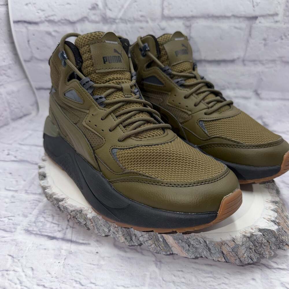 PUMA X-Ray Speed Mid WTR Olive Black Men’s Size 10 Sneakers Excellent Condition